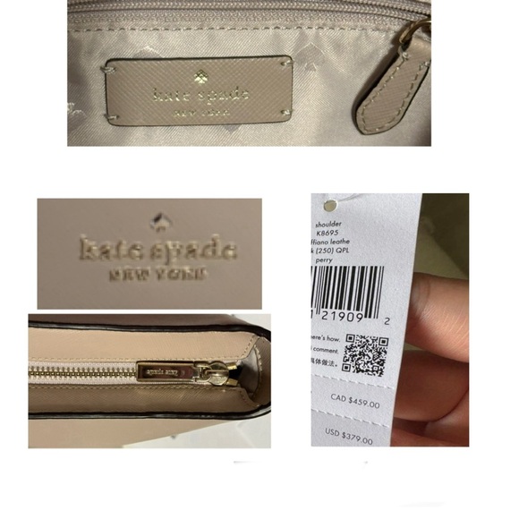 Kate Spade NY Elegant Perry in Tusk Saffiano Leather NWOT Pristine MSRP $379 - Picture 9 of 11